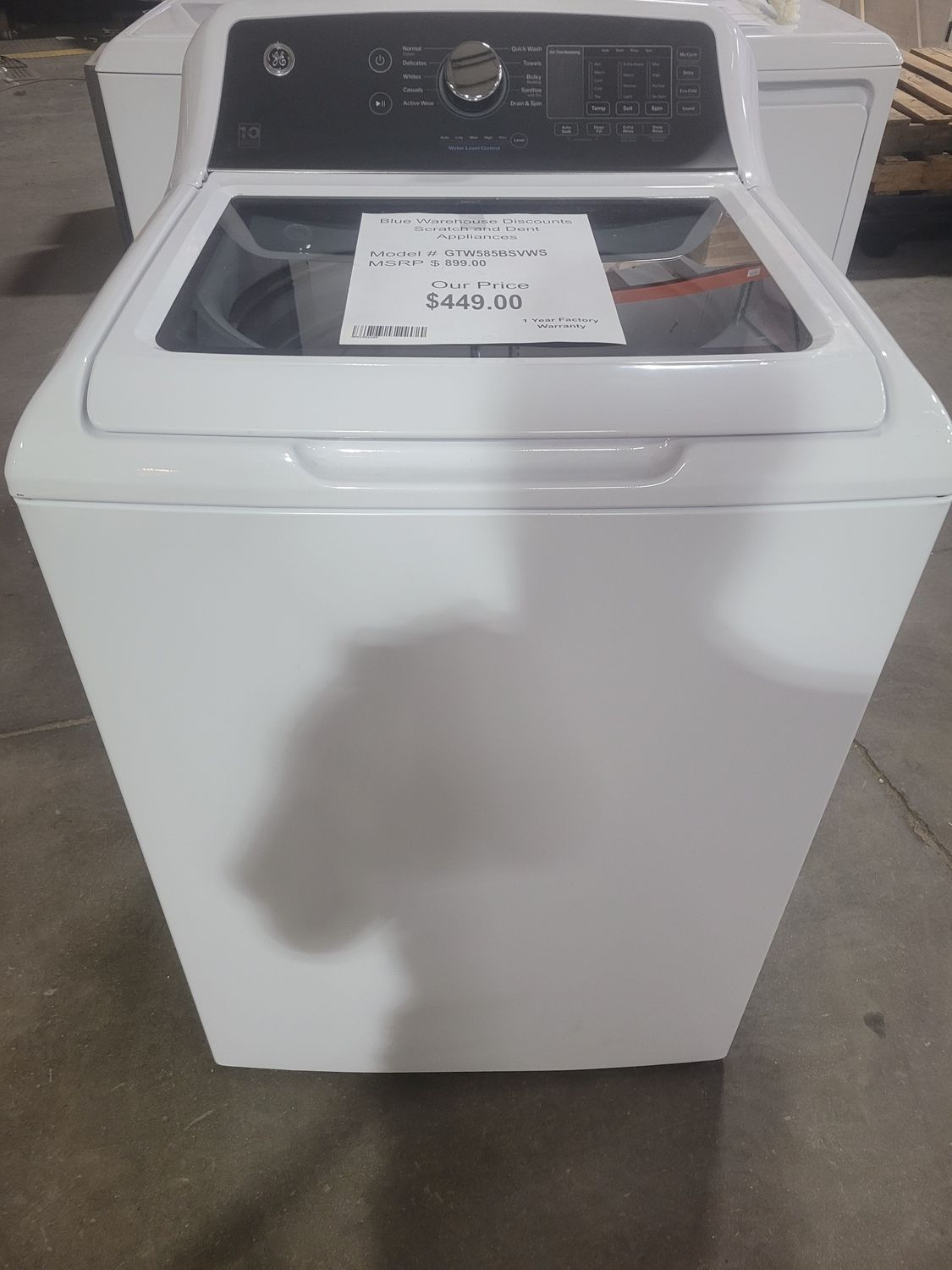 Scratch &amp; Dent GE Topload Washing Machine GTW585BSVWS