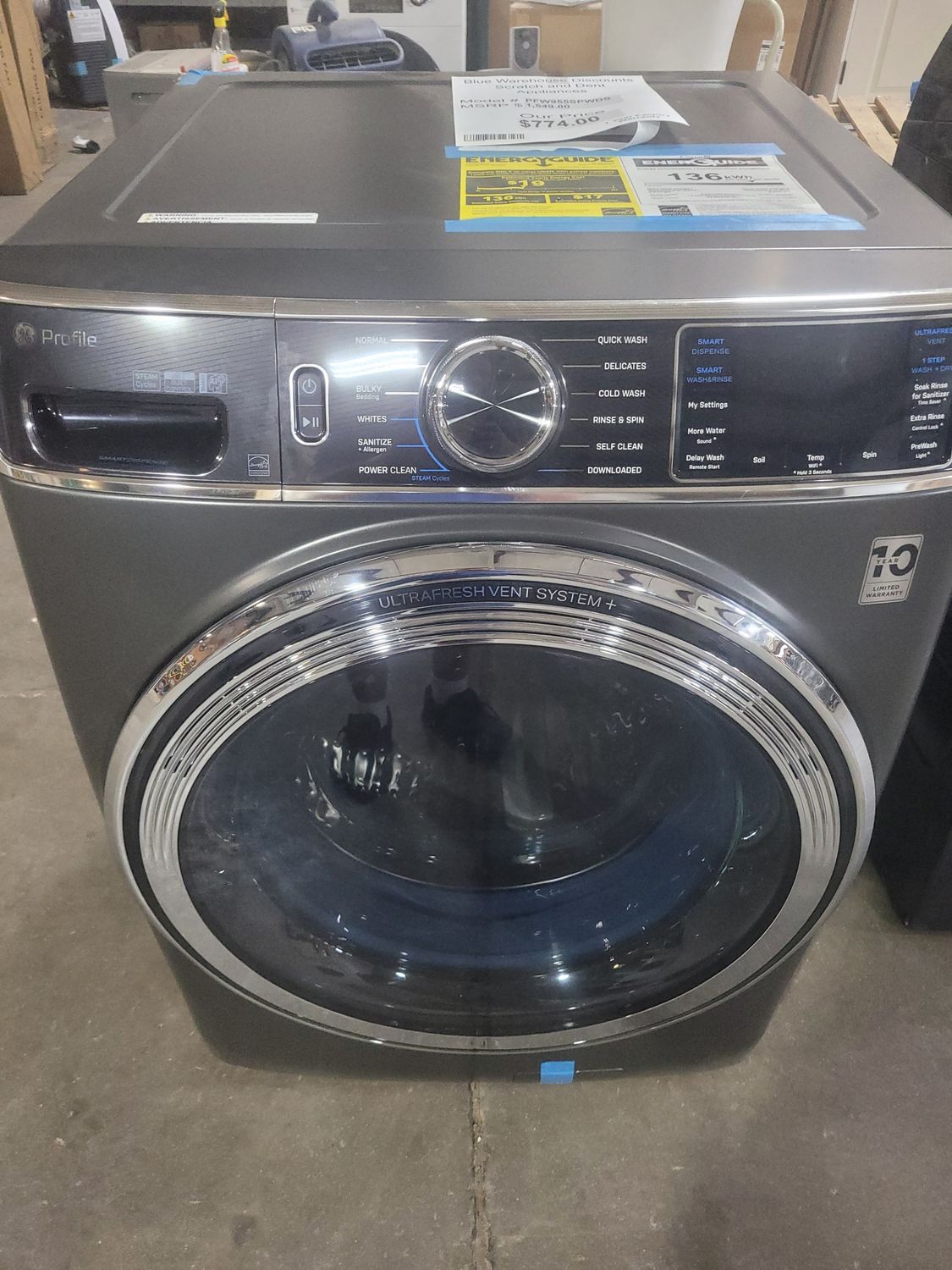 Scratch &amp; Dent GE Profile Frontload Washinc Machine PFW955SPWDS