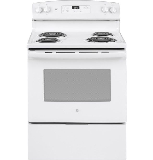 GE JBS360DMWW Electric Coil White Range New