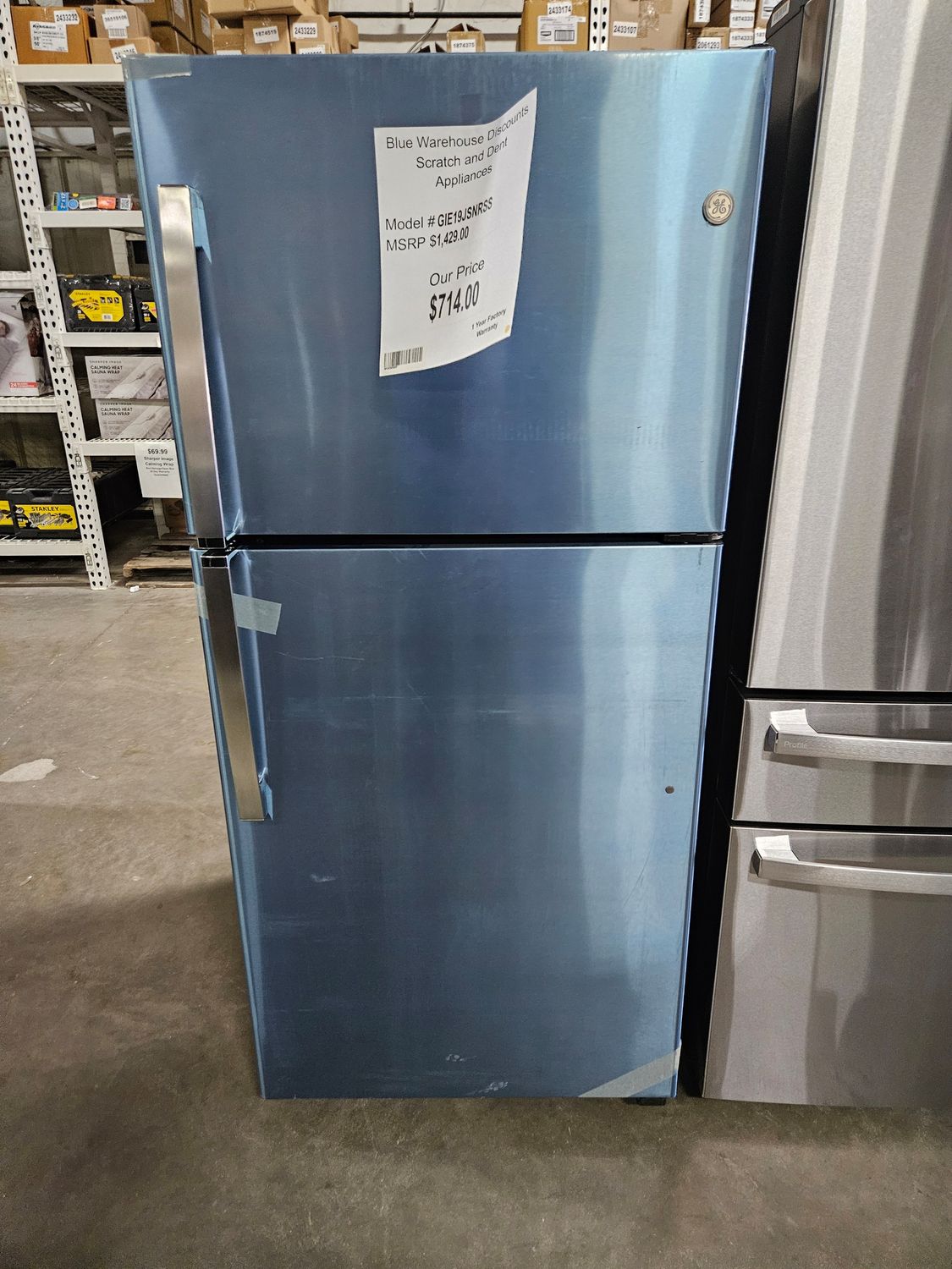 Scratch &amp; Dent GE Refrigerator GIE19JSNRSS
