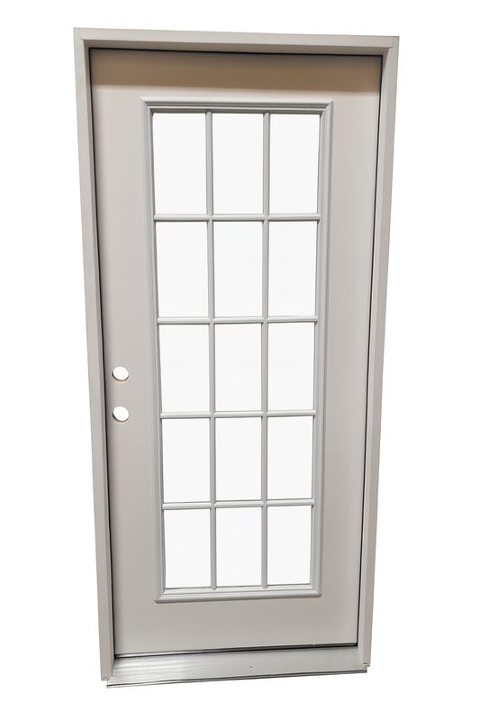 Exterior 15 Lite Prehung Door RH 36“