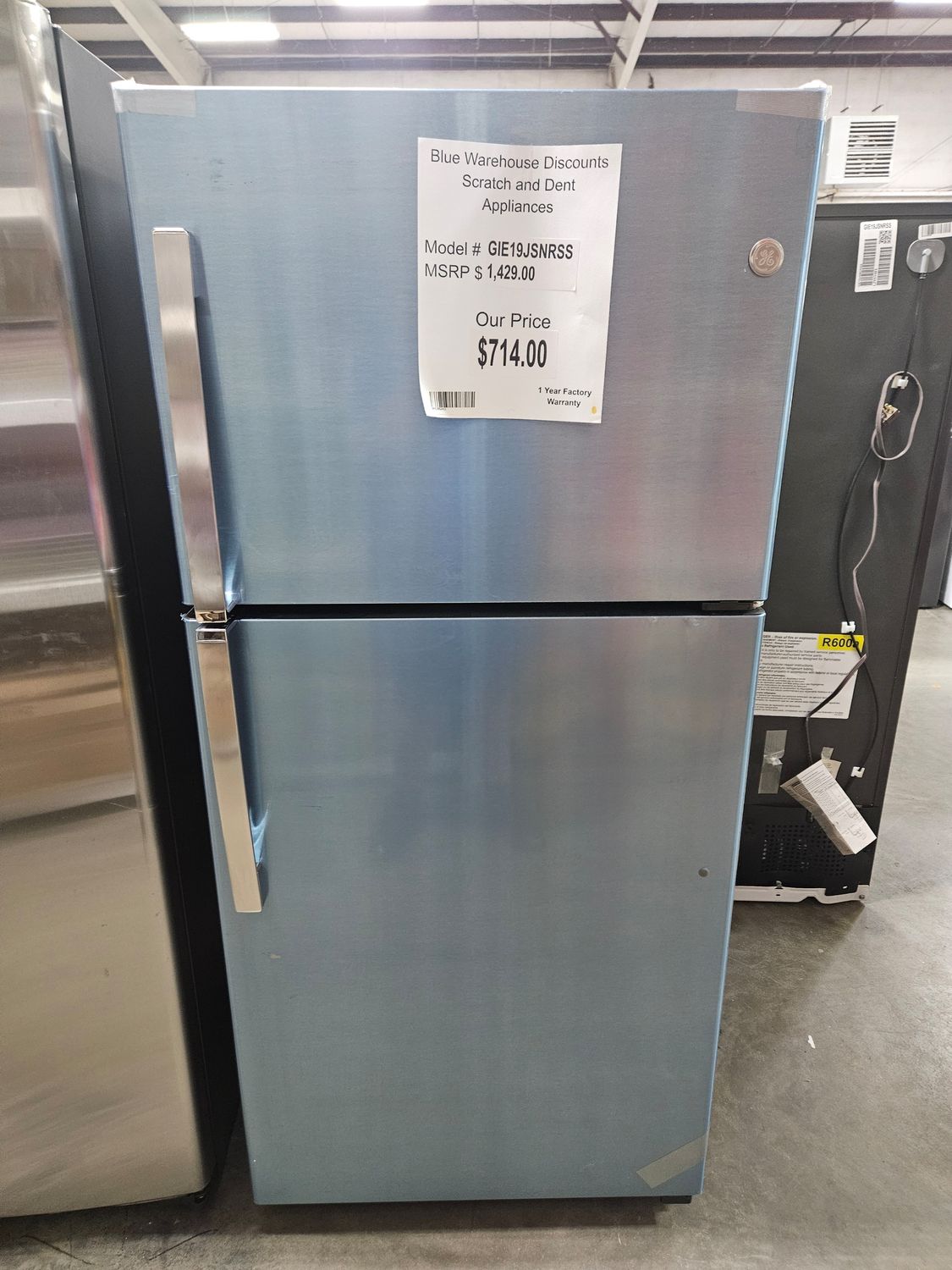 Scratch &amp; Dent GE Refrigerator GIE19JSNRSS