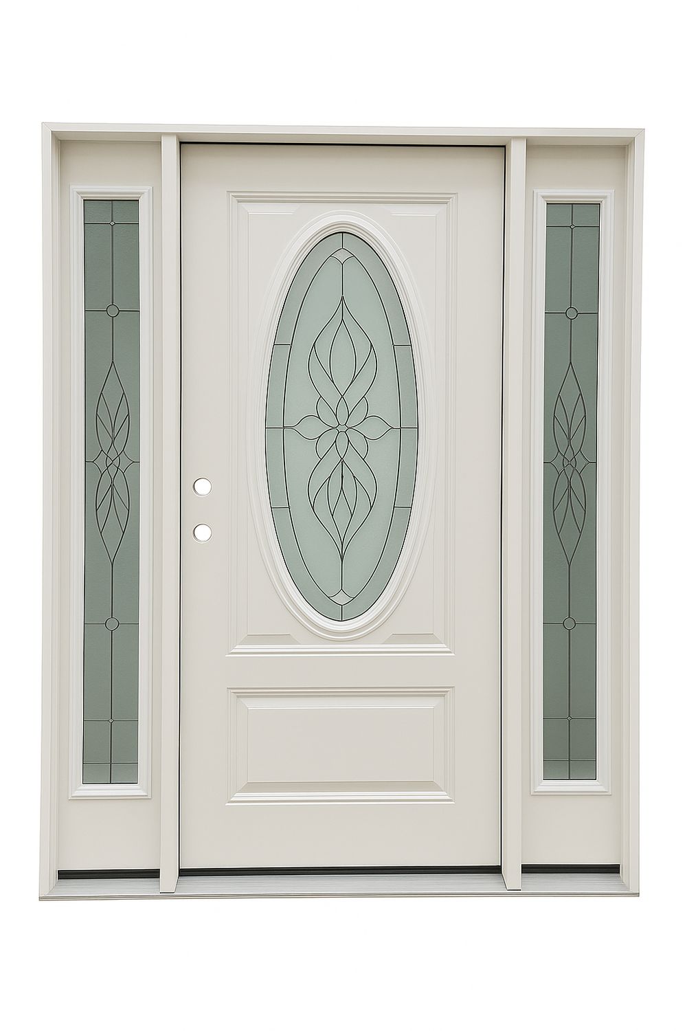Oval Deco Door Sidelite Prehung Door RH 36“