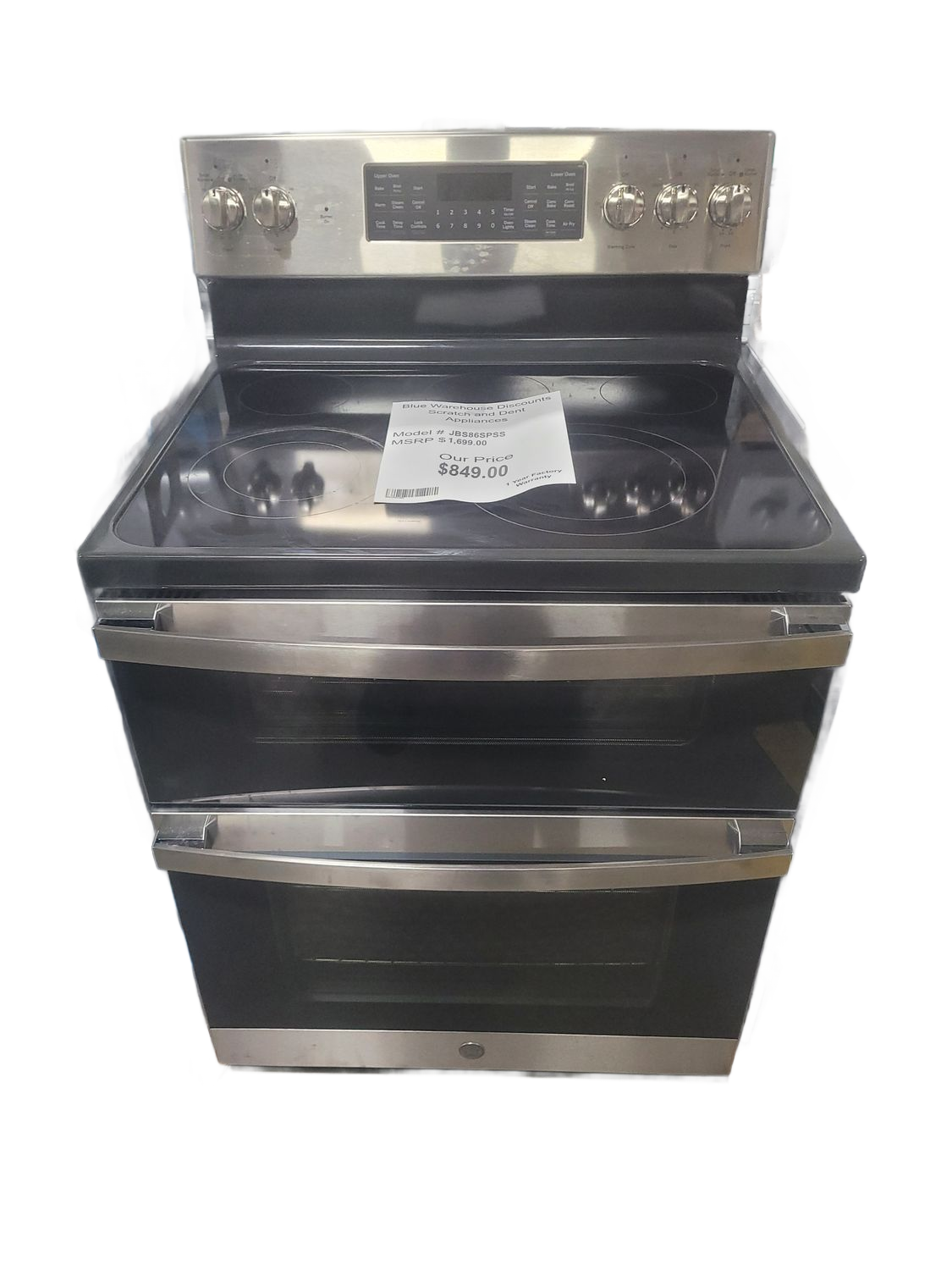 Scratch &amp; Dent GE Double Oven Electric Range JBS86SPSS