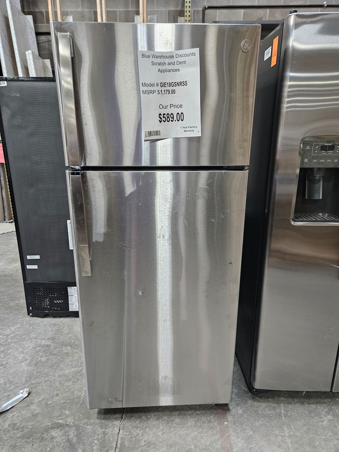 Scratch &amp; Dent GE Refrigerator GIE18GSNRSS