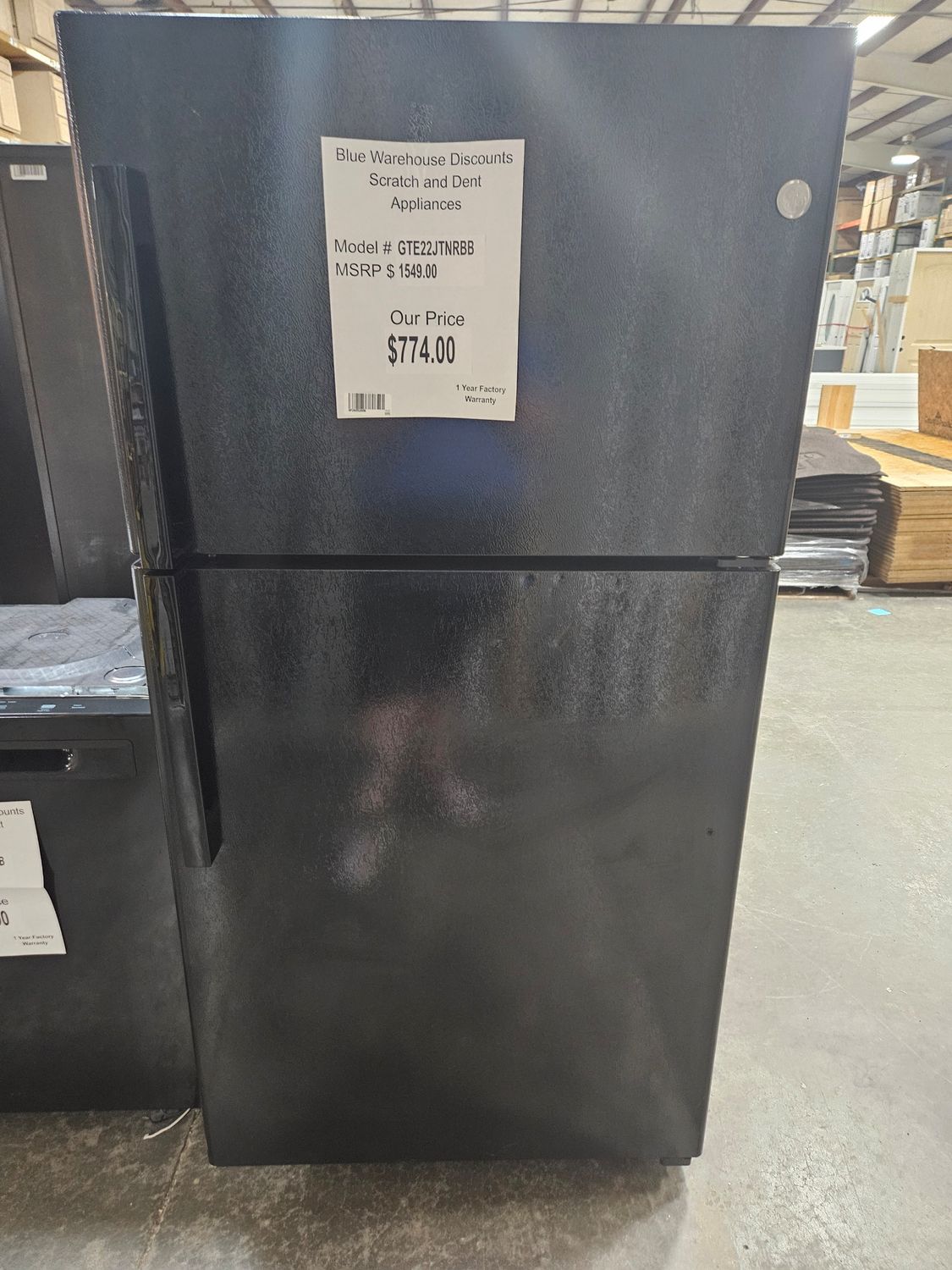 Scratch &amp; Dent GE Refrigerator GTE22JTNRBB