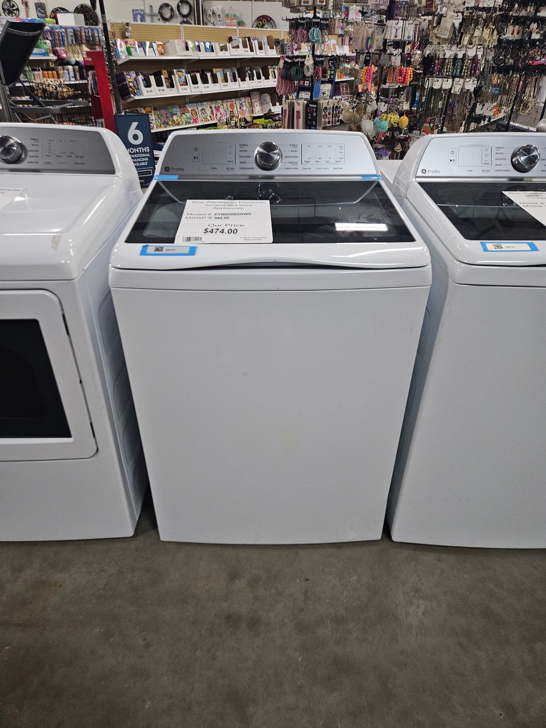 Scratch &amp; Dent GE Profile Topload Washing Machine PTW600BSRWS