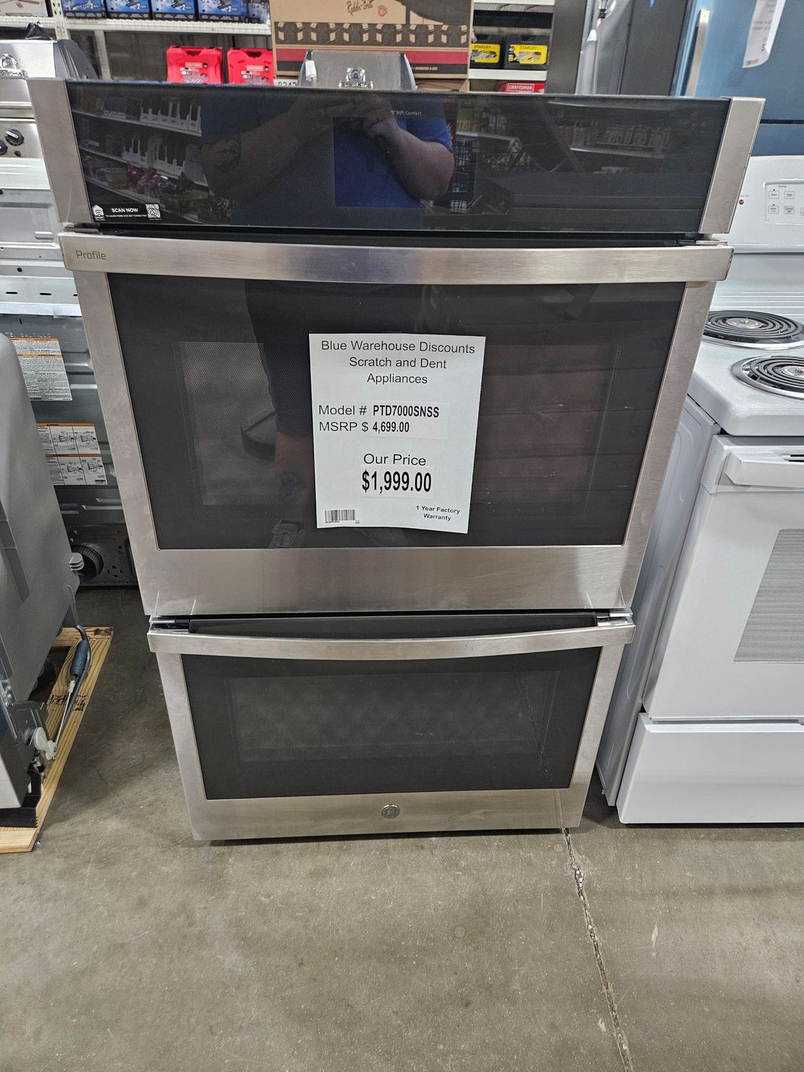 Scratch &amp; Dent GE Profile Double Wall Oven PTD7000SNSS