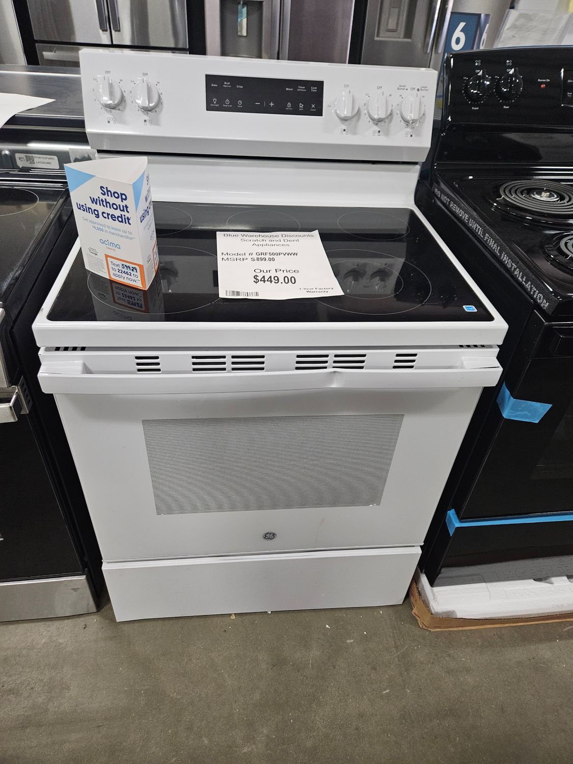 Scratch &amp; Dent GE Electric Range GRF500PVWW