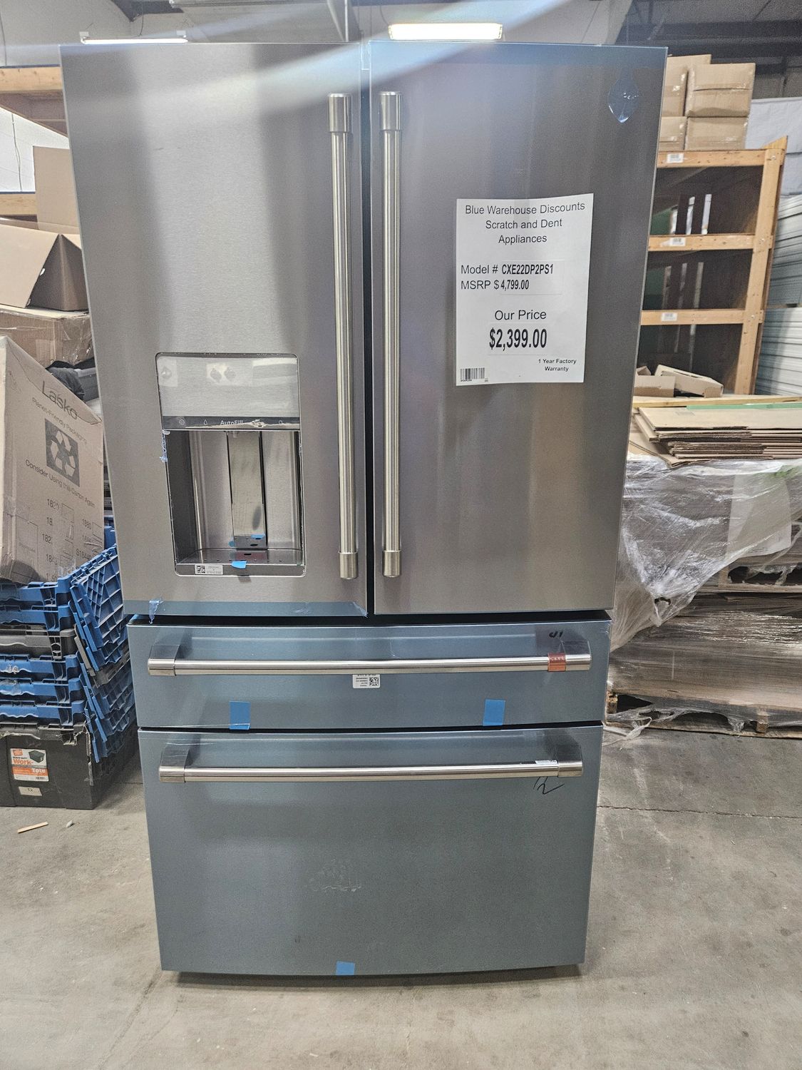 Scratch &amp; Dent GE Cafe Refrigerator CXE22DP2PS1