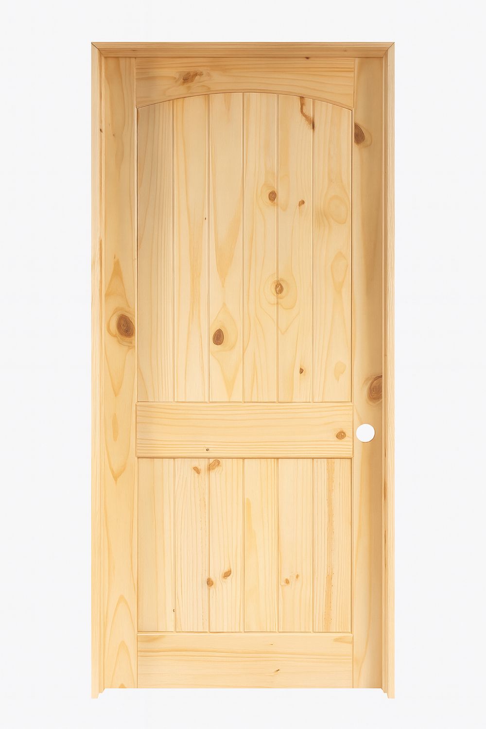 Knotty Pine Solid Prehung Door LH 36“