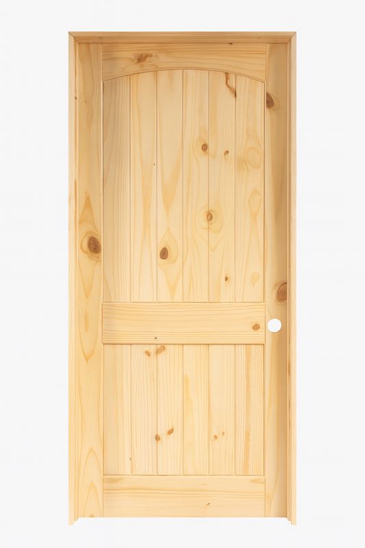 Knotty Pine Solid Prehung Door RH 36“