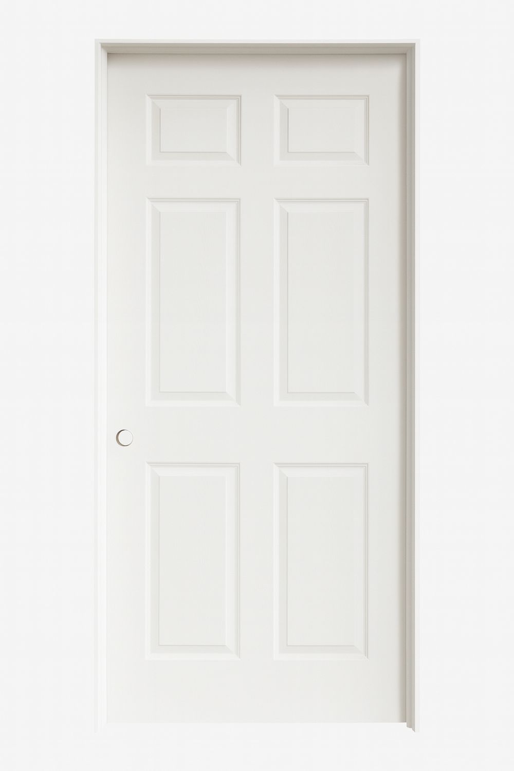 Interior 6 Panel Hollow Core Prehung Door RH 32“