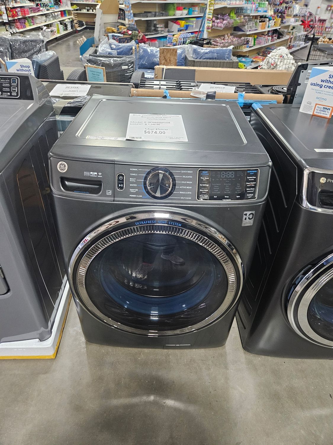 Scratch &amp; Dent GE Frontload Washing Machine GFW655SPVDS