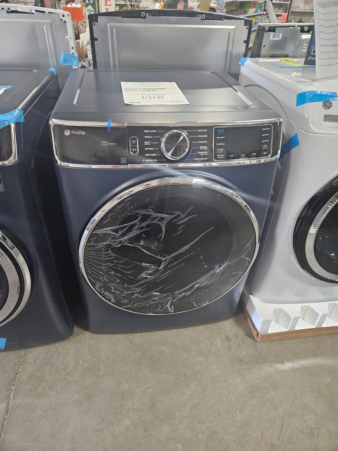 Scratch &amp; Dent GE Profile Electric Dryer PFD87ESPVRS