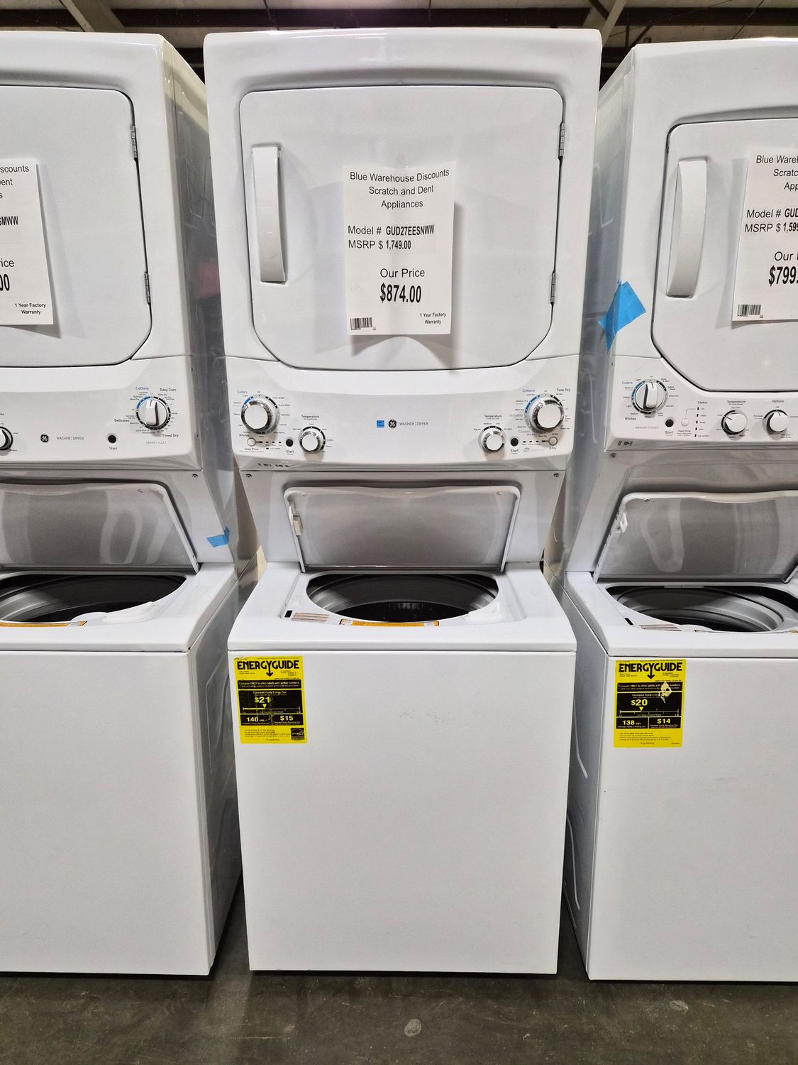 Scratch &amp; Dent GE Laundry Center GUD27EESNWW