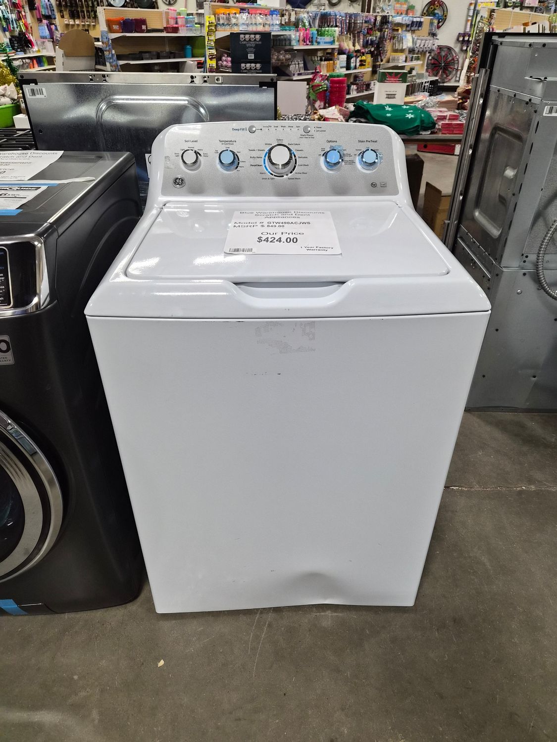 Scratch &amp; Dent GE Topload Washing Machine GTW490ACJWS