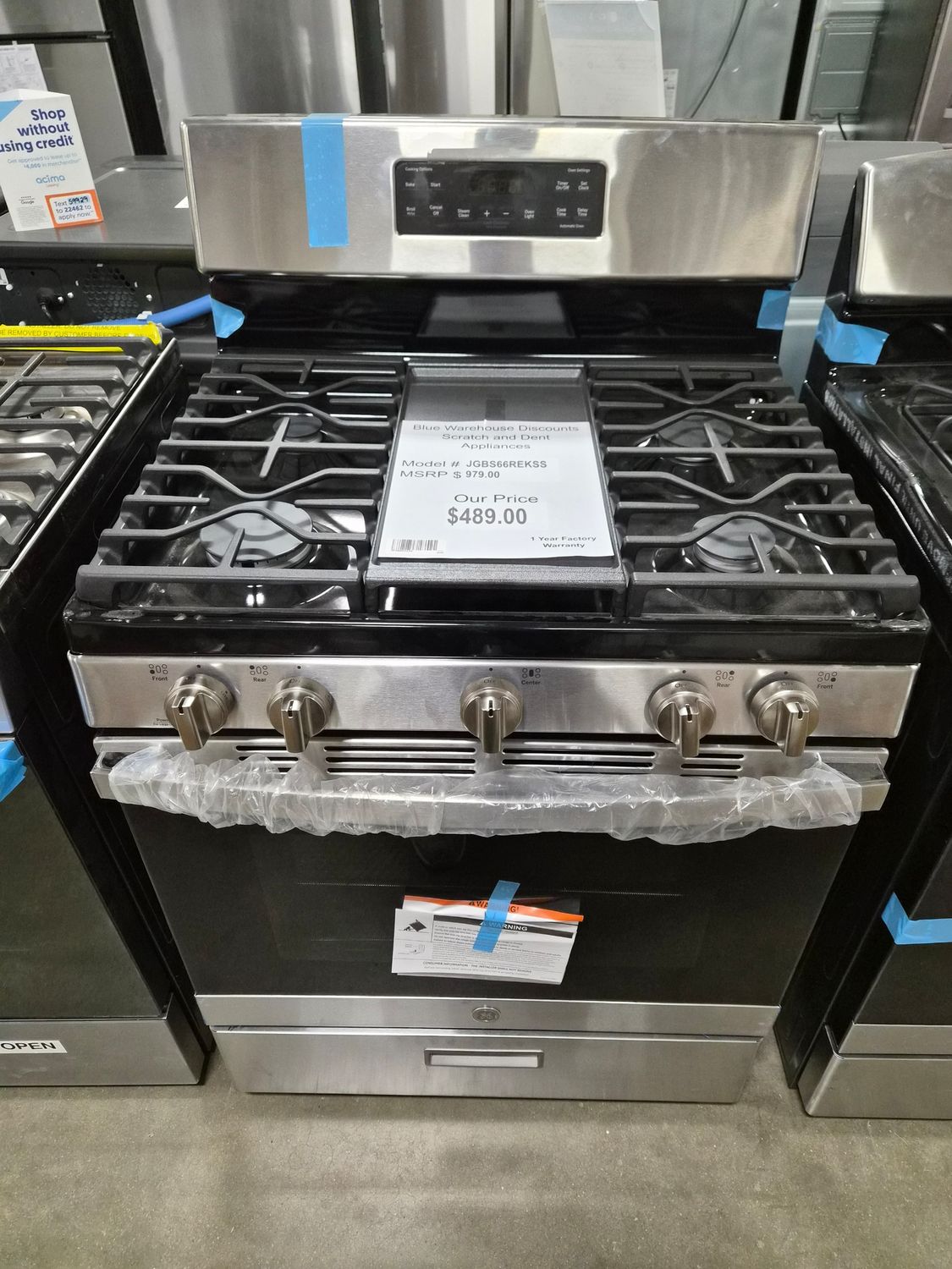 Scratch &amp; Dent GE Gas Range JGBS66REKSS