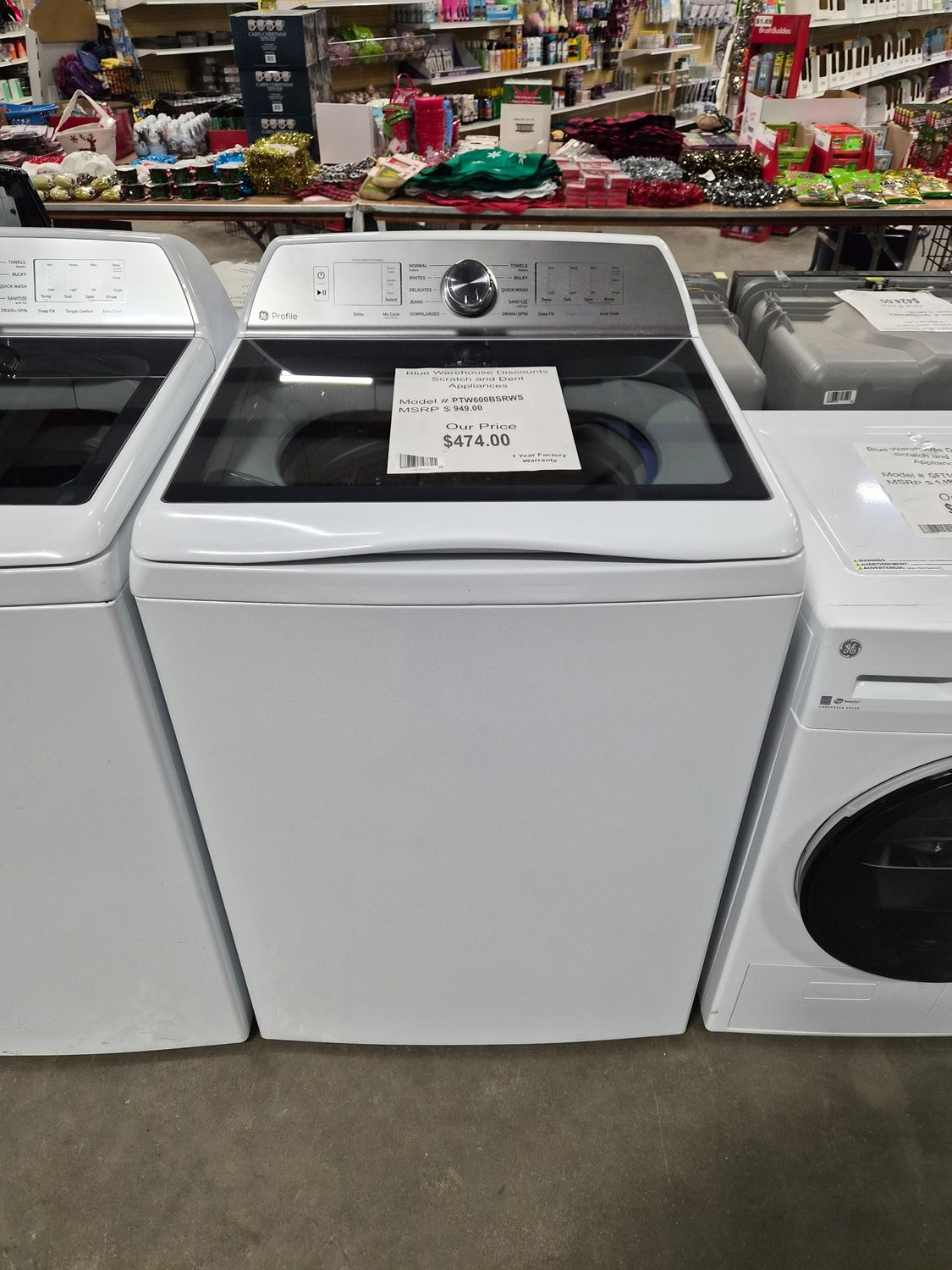 Scratch &amp; Dent GE Profile Topload Washing Machine PTW600BSRWS