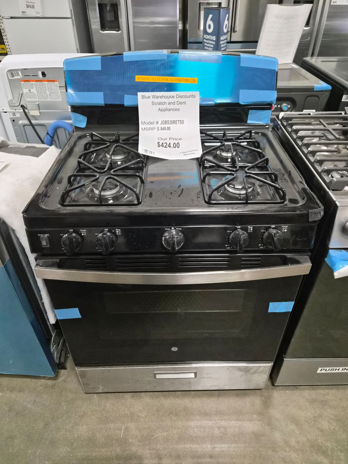 Scratch &amp; Dent GE Gas Range JGBS30RETSS