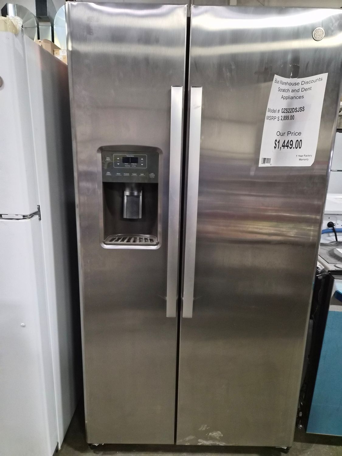 Scratch &amp; Dent GE Refrigerator Side by Side GZS22DSJSS