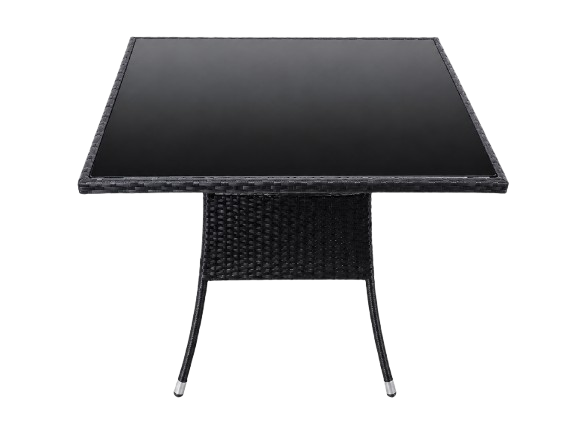 PRK-710-T Parksville Patio Rectangular Dining Table in Black