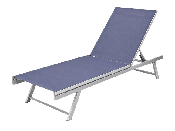 PJR-329-R Weather Resistant Navy Blue Mesh Reclining Patio Lounger