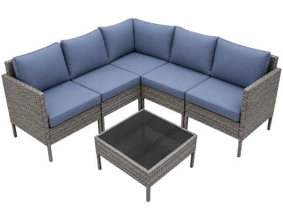 PRK-602-S Parksville Patio Sectional 6pc