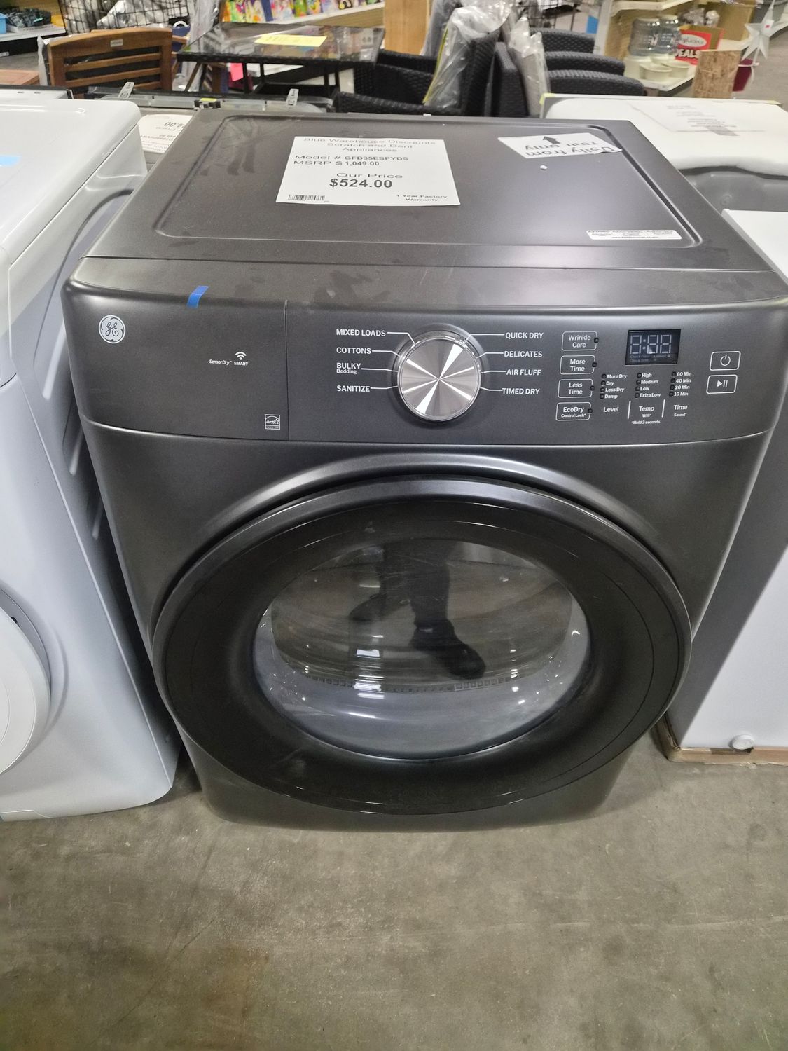 Scratch &amp; Dent GE Electric Dryer GFD35ESPYDS