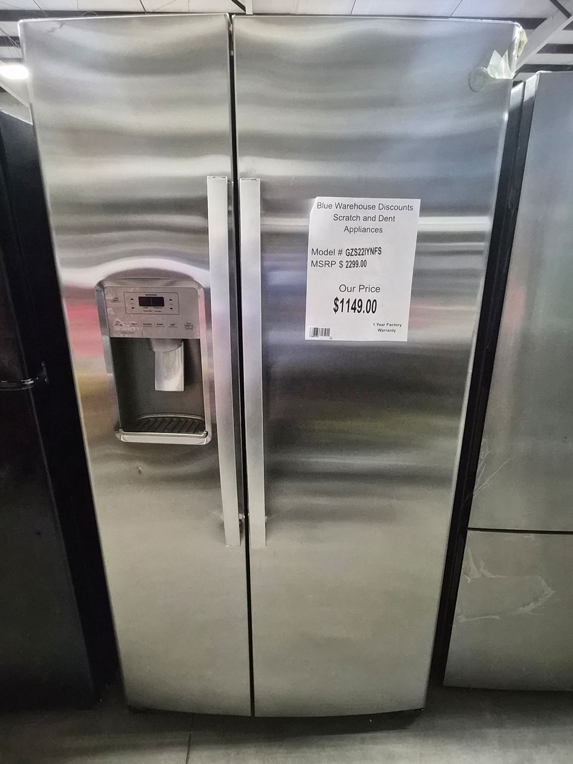 Scratch &amp; Dent GE 21.8 Cu. Ft. Side-By-Side Refrigerator GZS22IYNFS