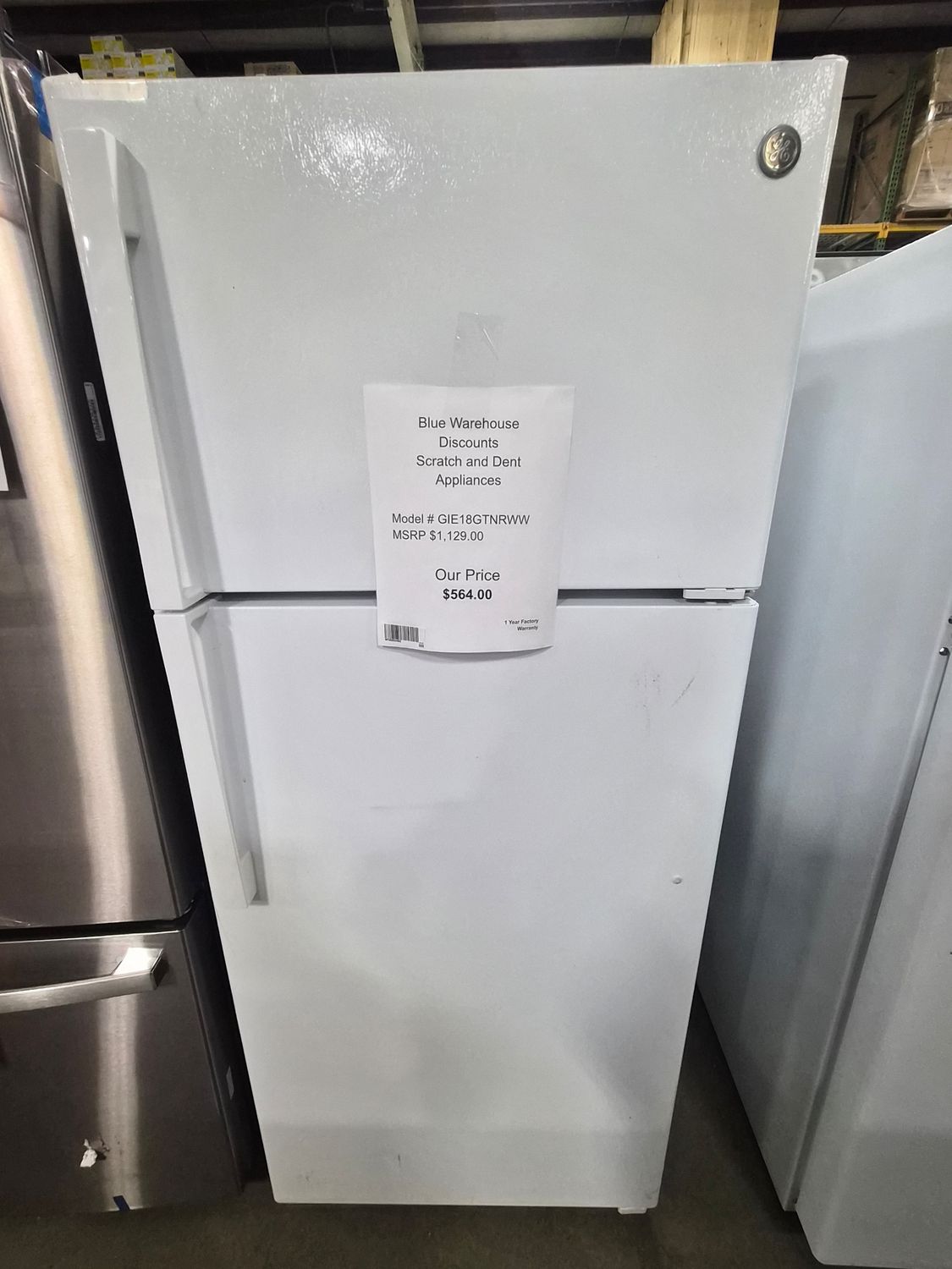 Scratch &amp; Dent GE17.5 Cu. Ft. Refrigerator GIE18GTNRWW