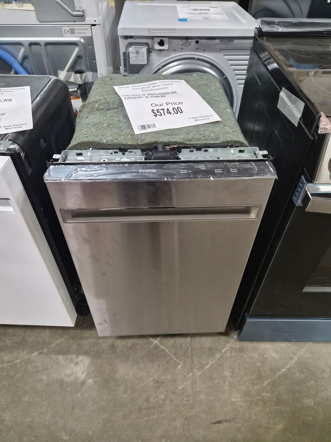 Scratch &amp; Dent  GE Profile 18" DishwasherPDT145SSLSS