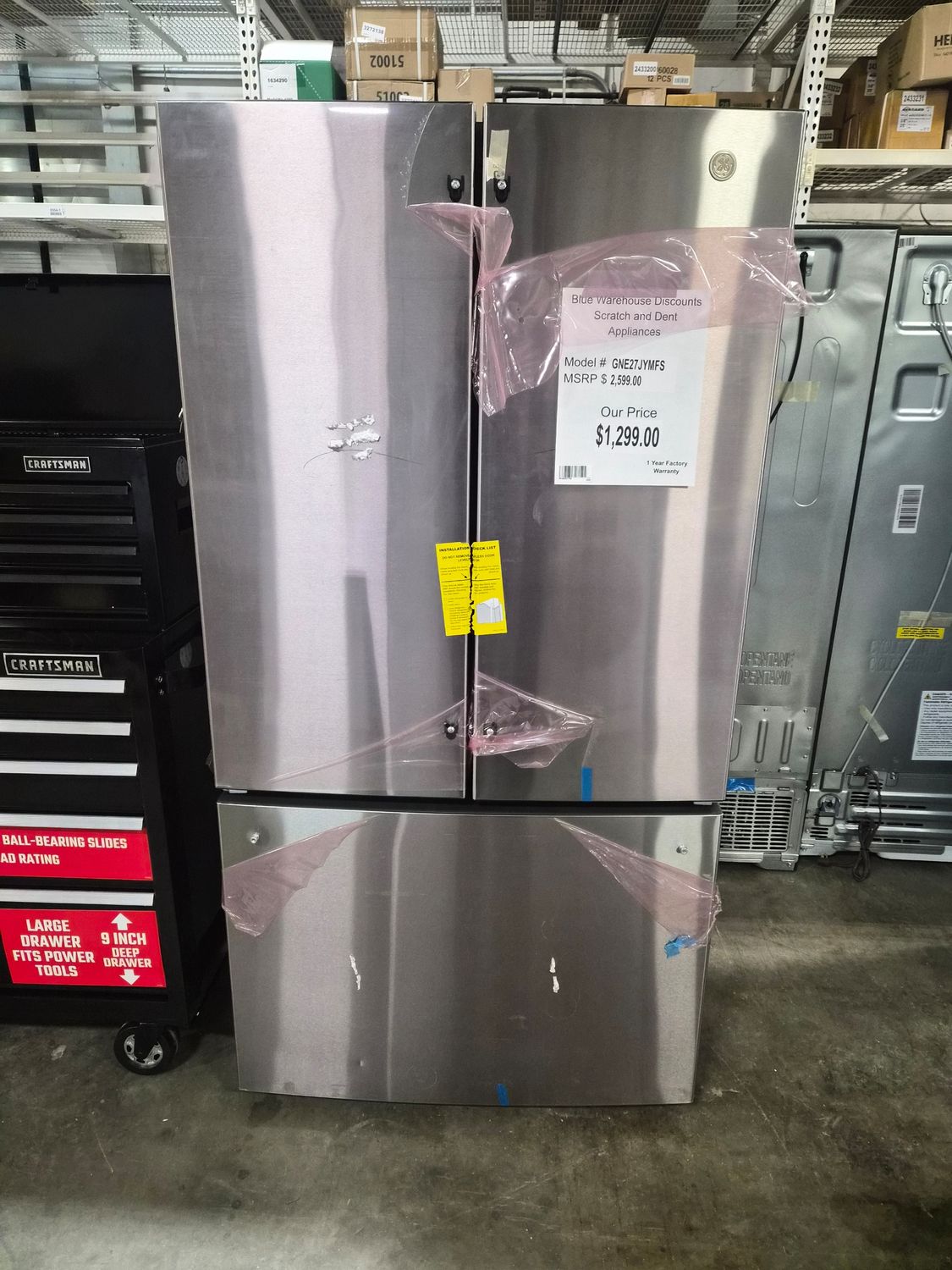 Scratch &amp; Dent GE French-Door Refrigerator GNE27JYMFS
