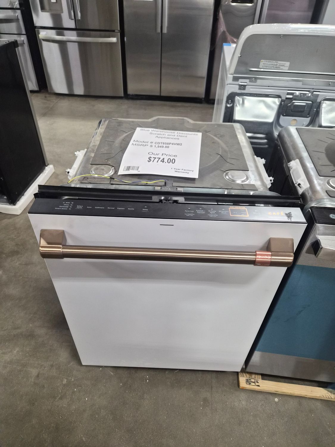 Scratch &amp; Dent GE Cafe Dishwasher CDT858P4VW2