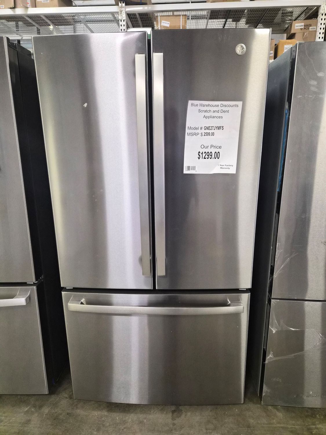 Scratch &amp; Dent GE 27.0 Cu. Ft. French-Door Refrigerator GNE27JYMFS
