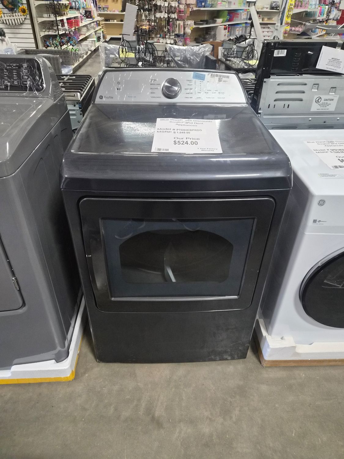 Scratch &amp; Dent GE Profile Electric Dryer PTD60EBPRDG