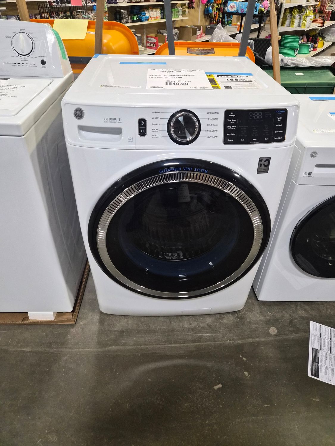 Scratch &amp; Dent GE Washing Machine GFW550SSNWW
