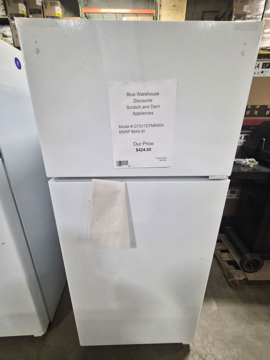 Scratch &amp; Dent GE 16.6 Cu. Refrigerator GTS17DTNRWW