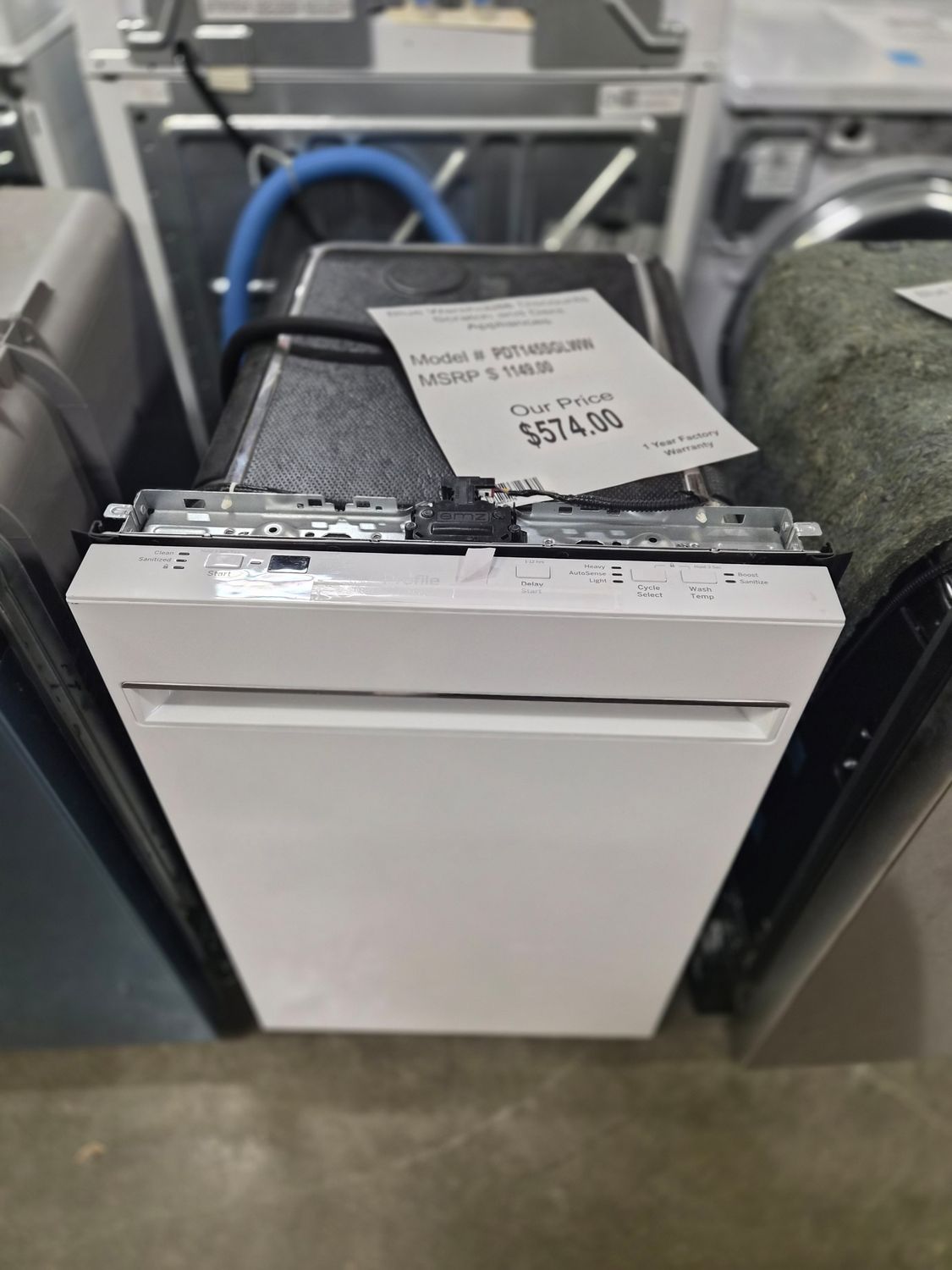 Scratch &amp; Dent GE Profile 18" Dishwasher PDT145SGLWW