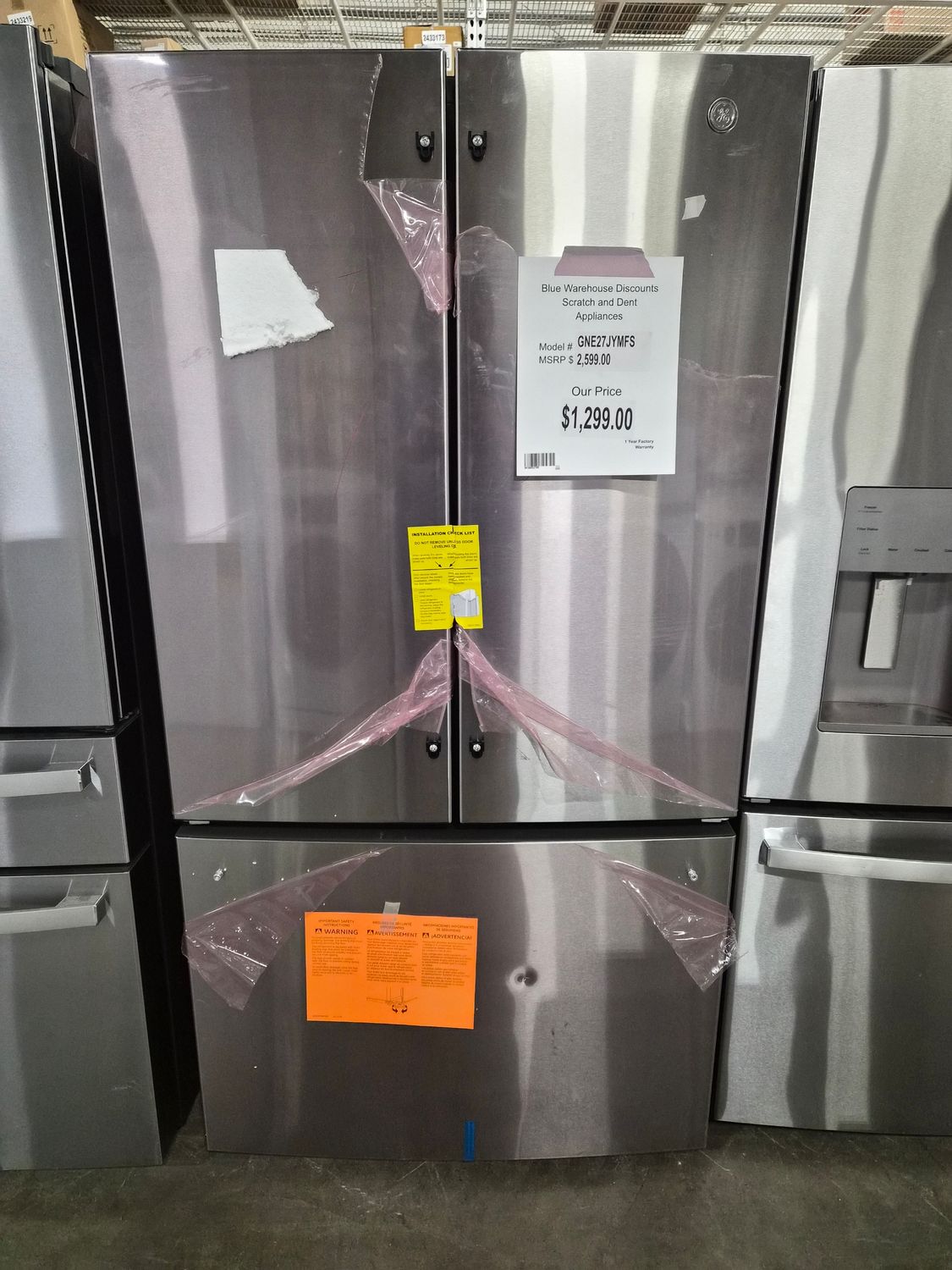 Scratch &amp; Dent GE 27 cu. ft. French Door GNE27JYMFS