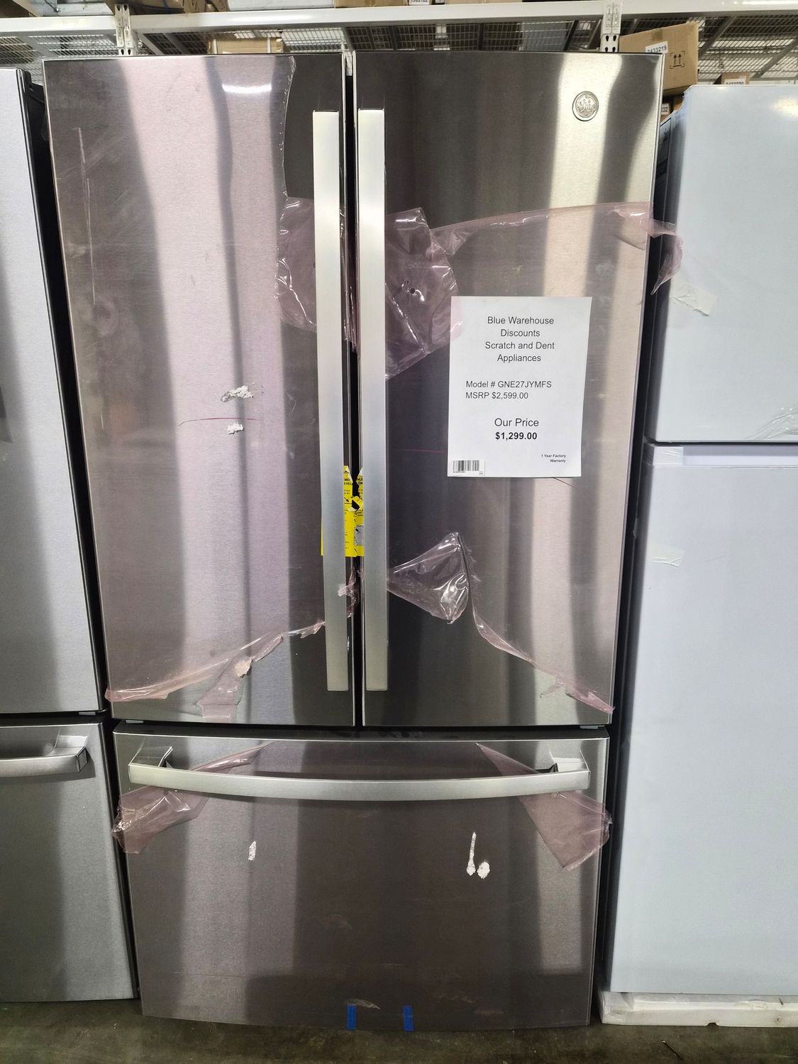 Scratch &amp; Dent GE 27.0 Cu. Ft. French-Door Refrigerator GNE27JYMFS