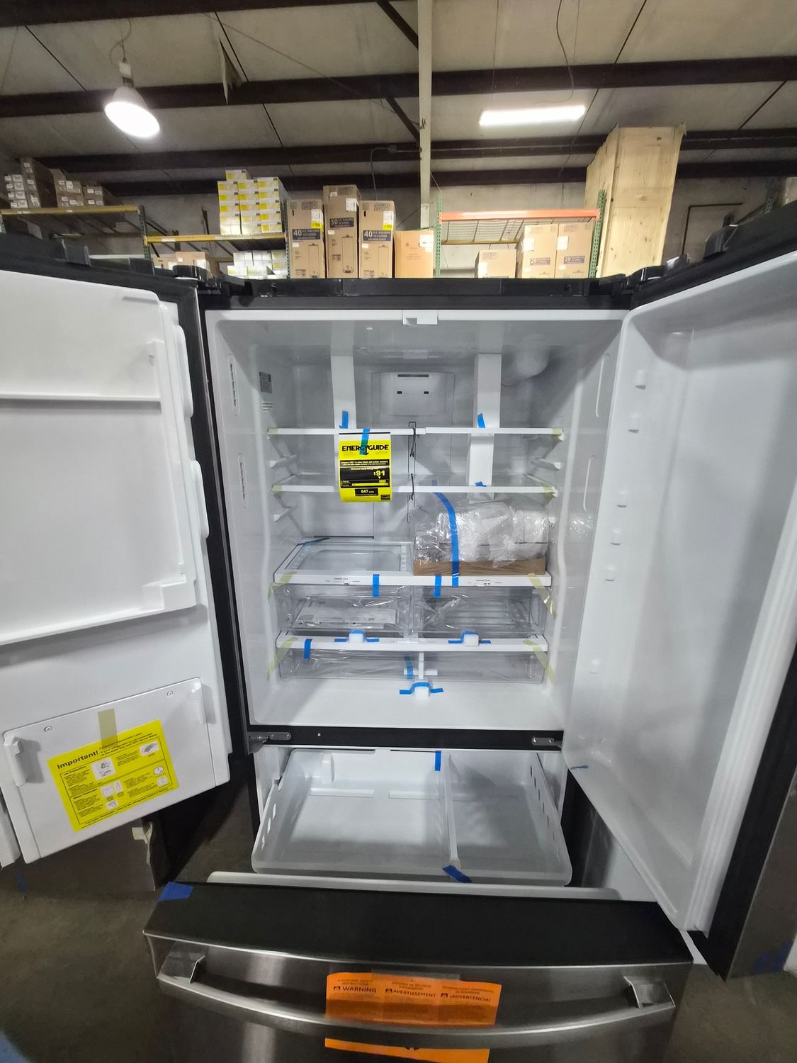 Scratch &amp; Dent GE 20.6 Cu. Ft. French-Door Refrigerator GYE21JYMFS