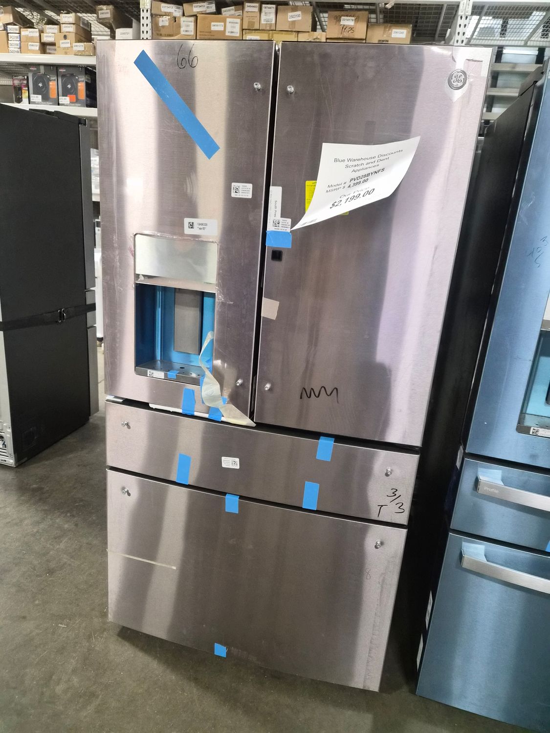 Scratch &amp; Dent GE Profile Refrigerator PVD28BYNFS