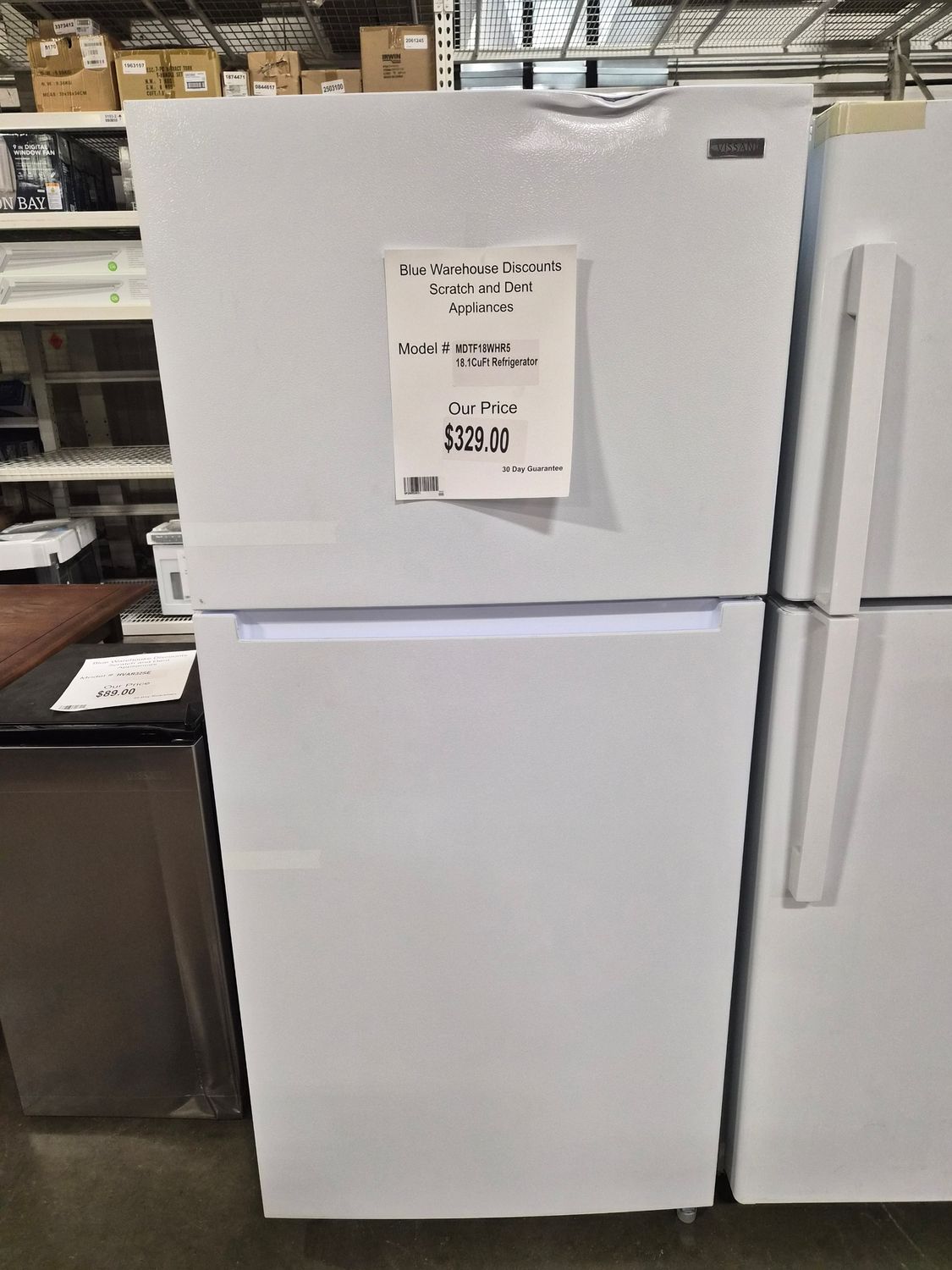 30 Day Scratch &amp; Dent MDTF18WHR5 18.1CuFt White Top Freezer Refrigerator