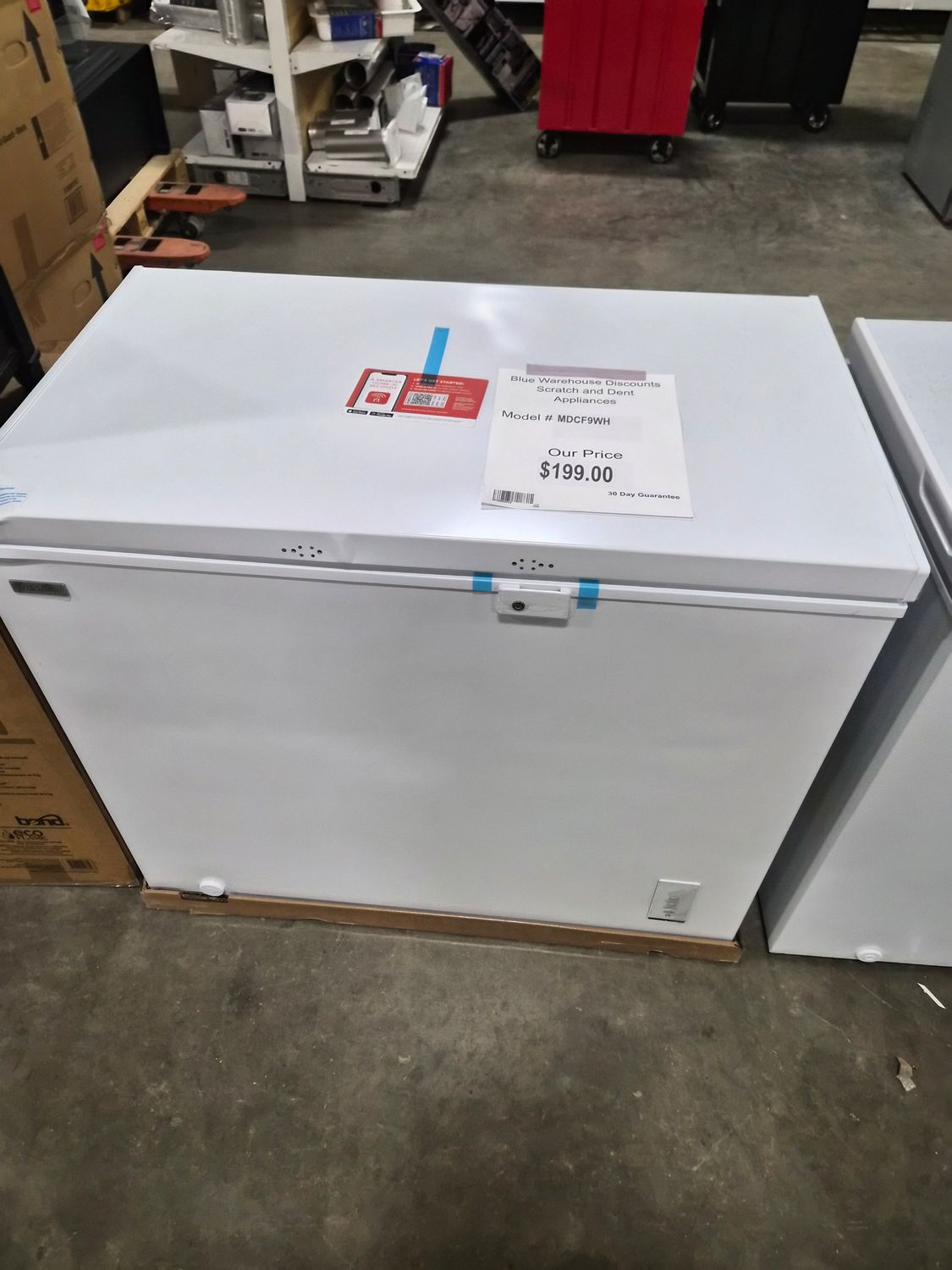30 Day - Scratch &amp; Dent Chest Freezer MDCF9WH 8.8cuft