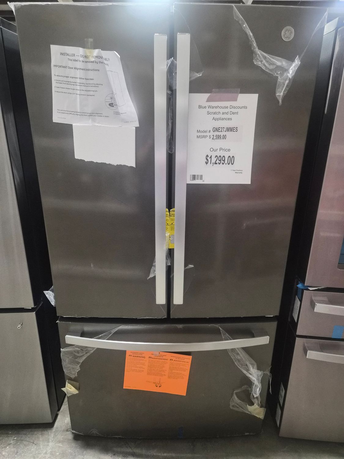 Scratch &amp; Dent GE 27 cu. ft. French Door GNE27JMMES