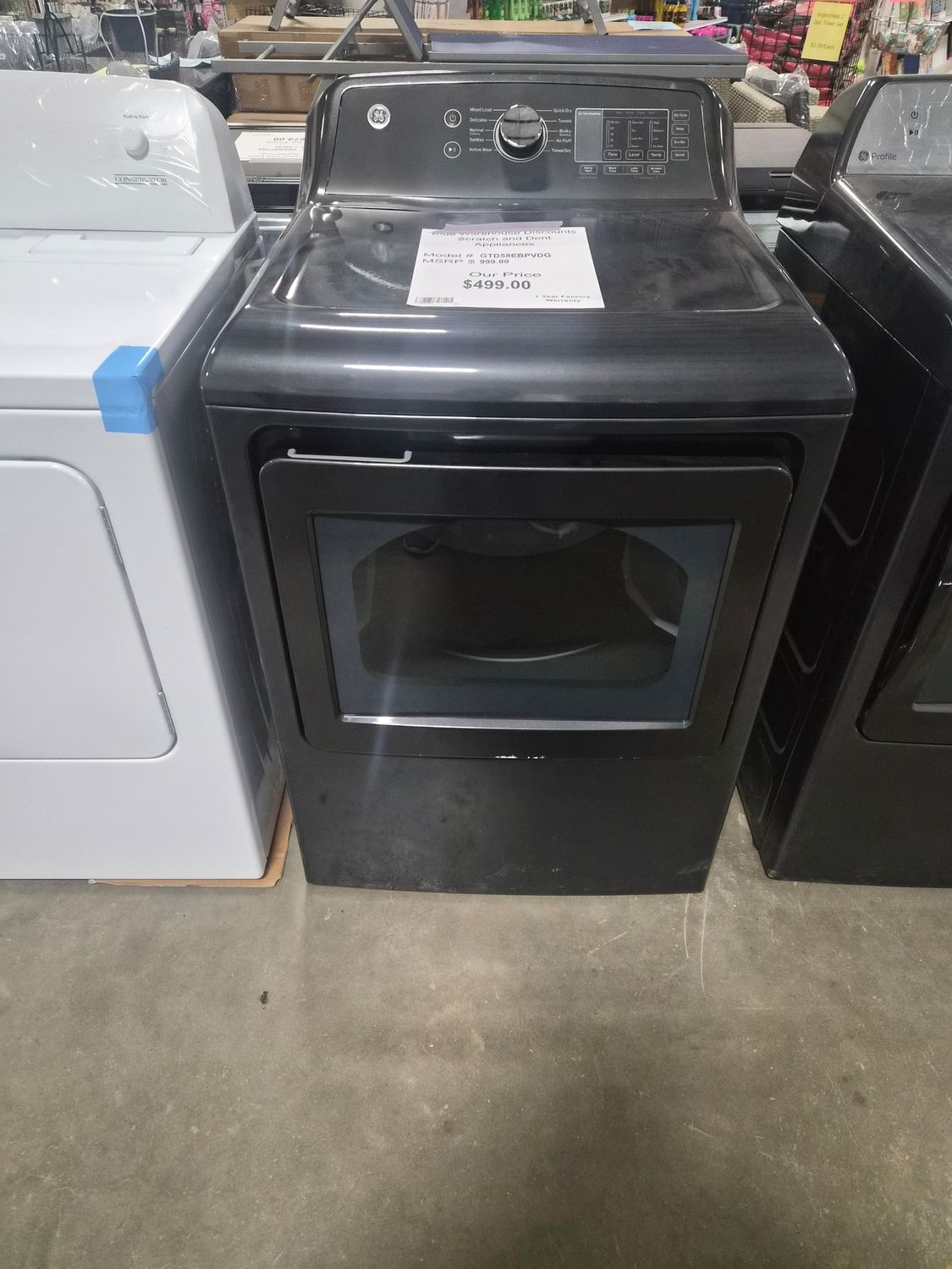 Scratch &amp; Dent GE® Electric Dryer GTD58EBPVDG