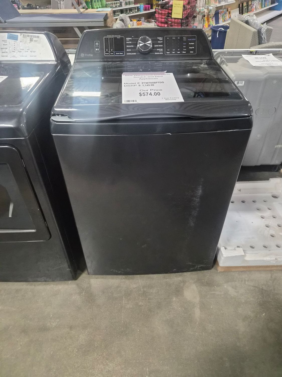 Scratch &amp; Dent GE Profile™ Washer PTW705BPTDG