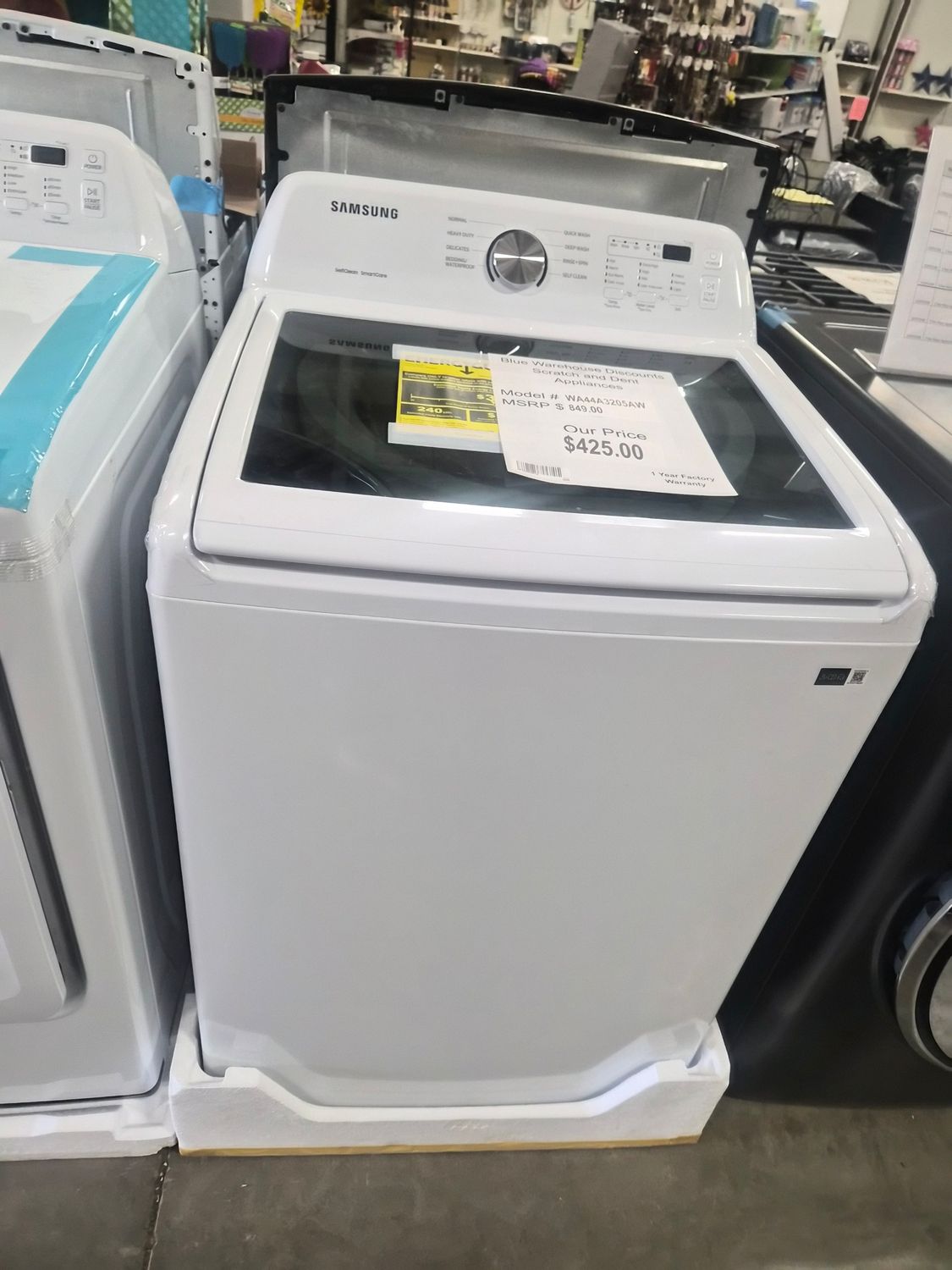 Scratch &amp; Dent Samsung Topload Washing Machine WA44A3205AW