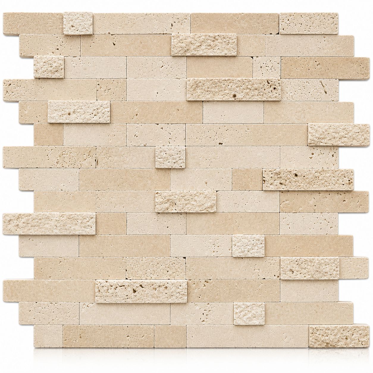 Limestone Stack Peel and Stick Backsplash Tile